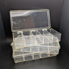 3-Pack Jewelry Box Clear Plastic Bead Storage Container Organizer 5 Compartments