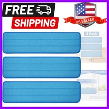 3 Pack of 18 inch Microfiber Mop Pad Universal for Commercial/Industrial/Prof...