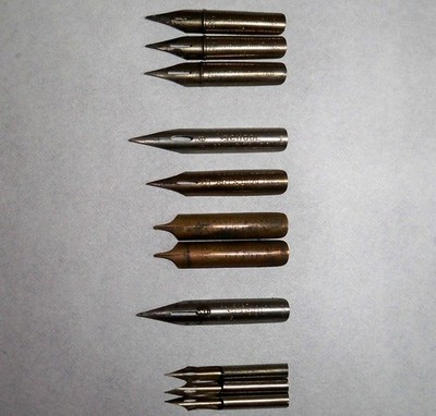 LOT of 11 ESTERBROOK NIBS 358,794,357,314,756,62 Quill Pen  /Vintage Calligraphy