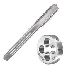 Saipe M8 X 1.25 Metric Tap and Die Set M8 X 1.25mm HSS Straight Fluted Machin...