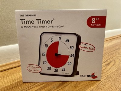 *NEW* Time Timer 8'' Visual Timer-60 Minute Clock Timer with Dry Erase Card