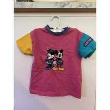 Vintage Mickey  Co. Color Block T Shirt Kids S 4 