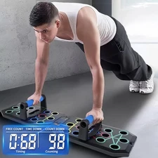 Multi-Functional Push-Up Board with Digital Counter – Foldable Home Gym System