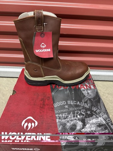 WOLVERINE Boots RAIDER DURASHOCK MENs Size 9.5 EW WATERPROOF CMAX Toe W211105