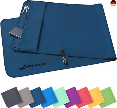 BESUCHE DEN FIT-FLIP-STORE Fit-Flip Fitness Handtuch - mit Magnet und Reißverschluss Tasche - Gym Handtuch
