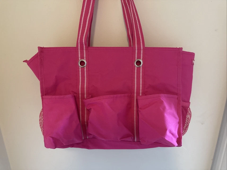 Bolso de Mano Thirty One Rosa con Cremallera Superior Organizador Utilitario con Bordado Life Preserve Foto 2 de 4