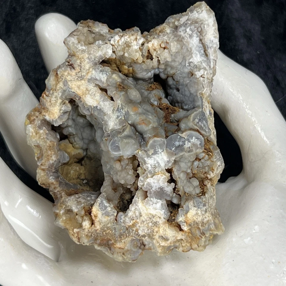 Blue Grey Botryoidal Chalcedony Geode Quartz Crystal Microcrystalline Specimen - Image 2 of 4