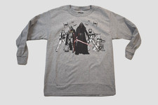 Star Wars Youth Boys Kylo Ren, Stormtroopers Long Sleeve Gray Shirt NWT Medium