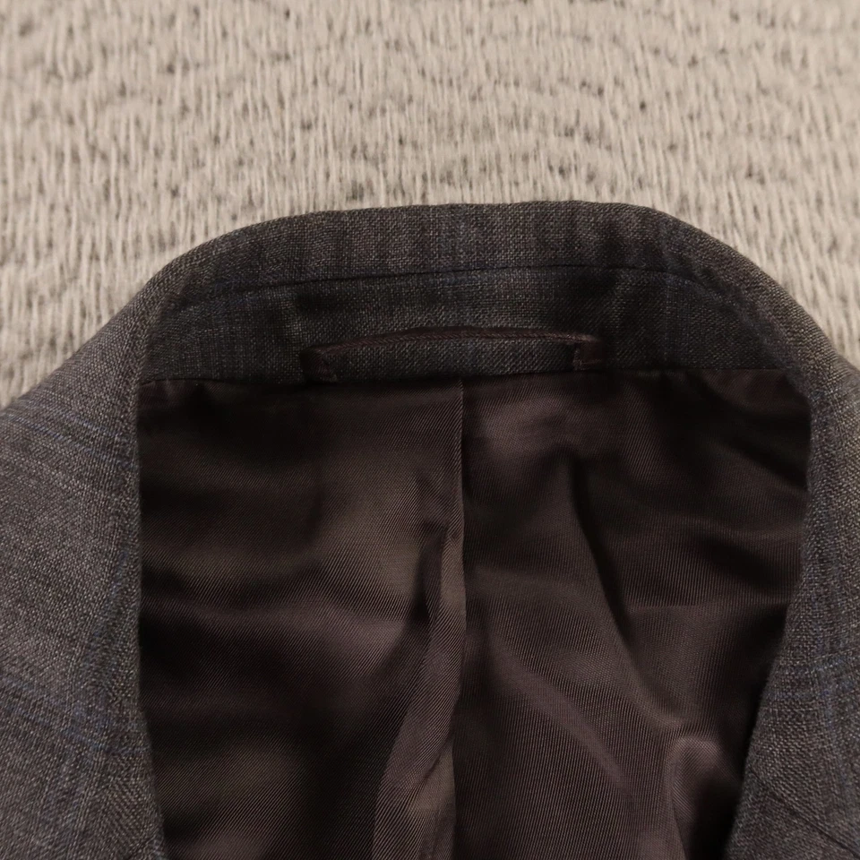 Bruno Piattelli Jacket M 40S Gray 100% Wool Blazer Worsted Sport Coat - Image 3 of 4