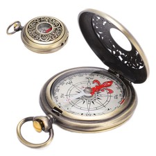 Compass Outdoor Camping Hiking Portable Pocket Brass Gold Color Copper Compa