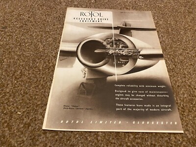 AC35 WERBUNG 11X8 ROTOL ZUBEHÖR ANTRIEBSAUSRÜSTUNG - GLOSTER METEOR