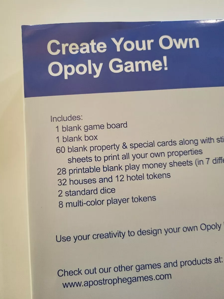 Create Your Own Board Game Set - Deluxe Edition – Apostrophe Games