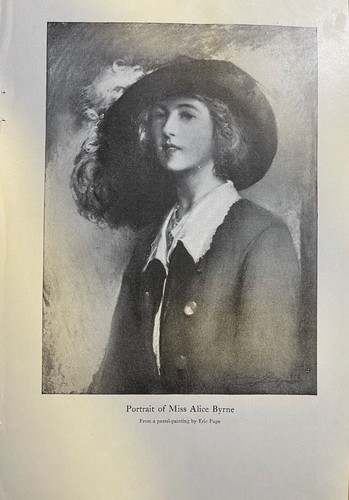 1917 Vintage Magazine Illustration Miss Alice Byrne by Eric Pape - Picture 2 of 2