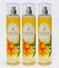 3 Bath  Body Works MARIGOLD CANE SUGAR Fine Fragrance Mist Body Spray 8 oz