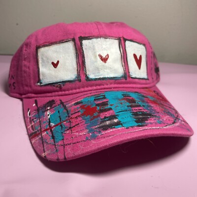 Love More Custom Hand Painted Dad Cap