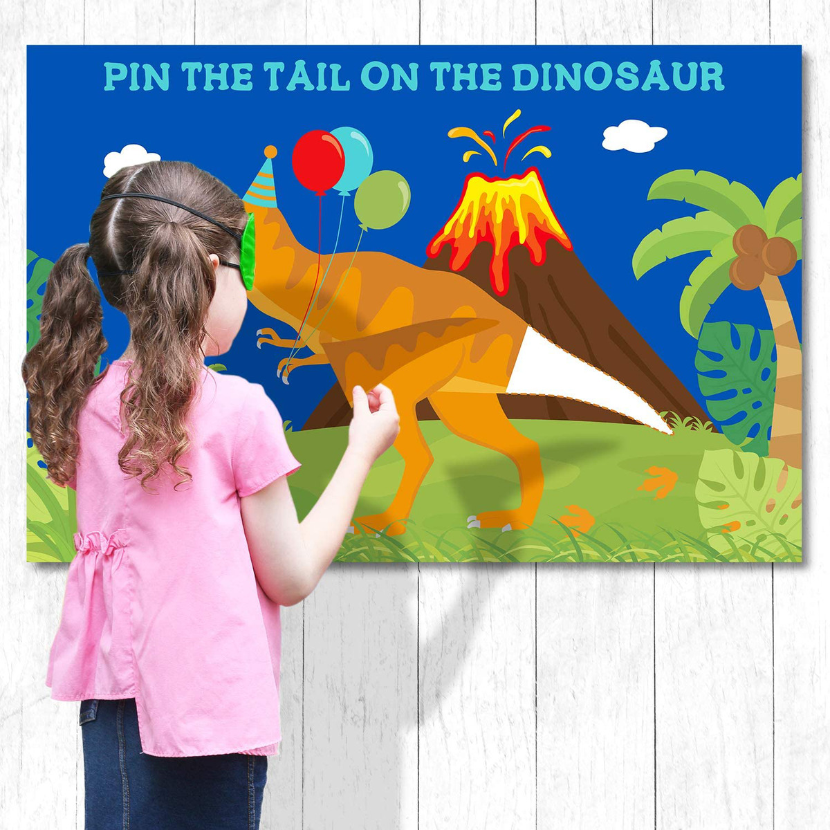  Pin The Tail On The Dinosaur Game, Large Poster