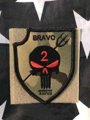 DEVGRU NSWDG Navy Seal Team BRAVO Skull Punisher Shield Hk/Lp Multi-Cam