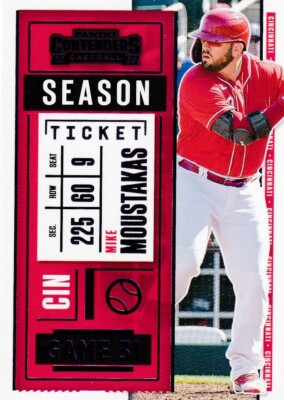 2020 CONTENDERS PURPLE PARALLELS MIKE MOUSTAKAS CINCINNATI REDS - B5927