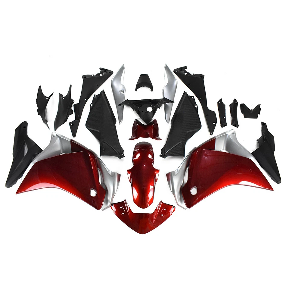 Kit de carenado ABS rojo plateado para carrocería de inyección Honda CBR250R 12 13 2011-2014 Foto 3 de 4