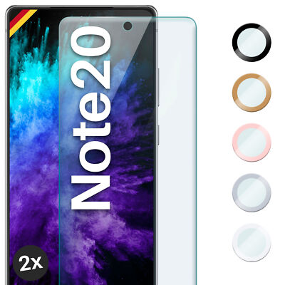 2x Panzerfolie für Samsung Note20 / Note20 5G Glas Full Screen Cover Schutzglas