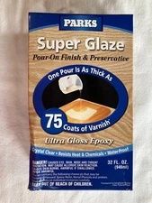 Parks 241352 Super Glaze Pour-On Finish & Preservative Crystal Clear Ultra Gloss