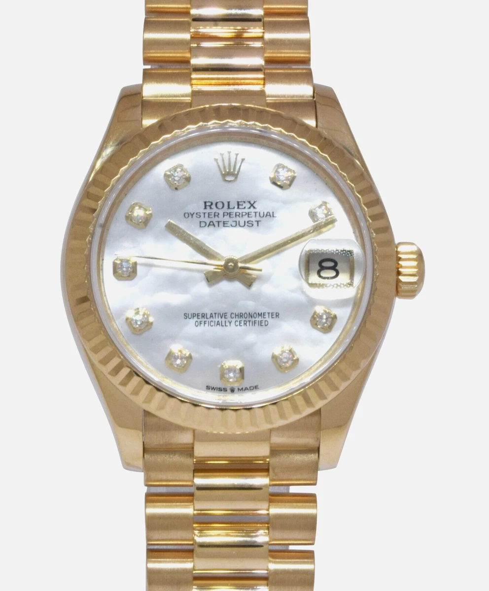 Rolex Datejust President 18k Yellow Gold MOP Diamond Dial 31mm