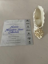 Colport Wedding Slipper Bone China. Historic Miniature Shoe Collection 