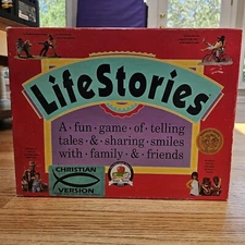 Life Stories Board Game Complete Family Vintage Story Telling Fun Cards 1992