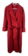 Jacobson's Red Wool Over Coat 47" Long Medium