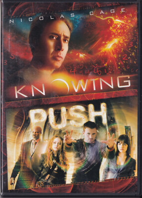 KNOWING / PUSH (DVD 2009) Region 1 R1 2-Disc 2 Films Nicolas Cage Chris Evans