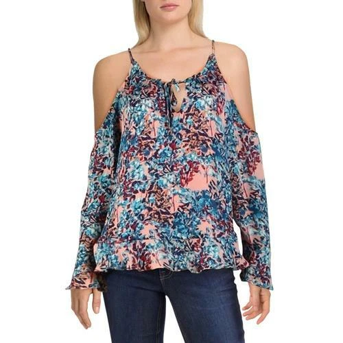NEW Parker Blouse Women s XS English Garden Floral Print Cold