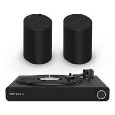 Victrola Stream Onyx Works With Sonos Turntable &amp; Pair Of Sonos Era 100
