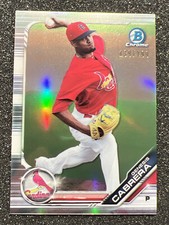 2019 Bowman Chrome Draft Genesis Cabrera Refractor /499 St Louis Cardinals