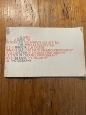 Vtg. Manual - A Guide to the Minolta SLR System English edition Printed In Japan