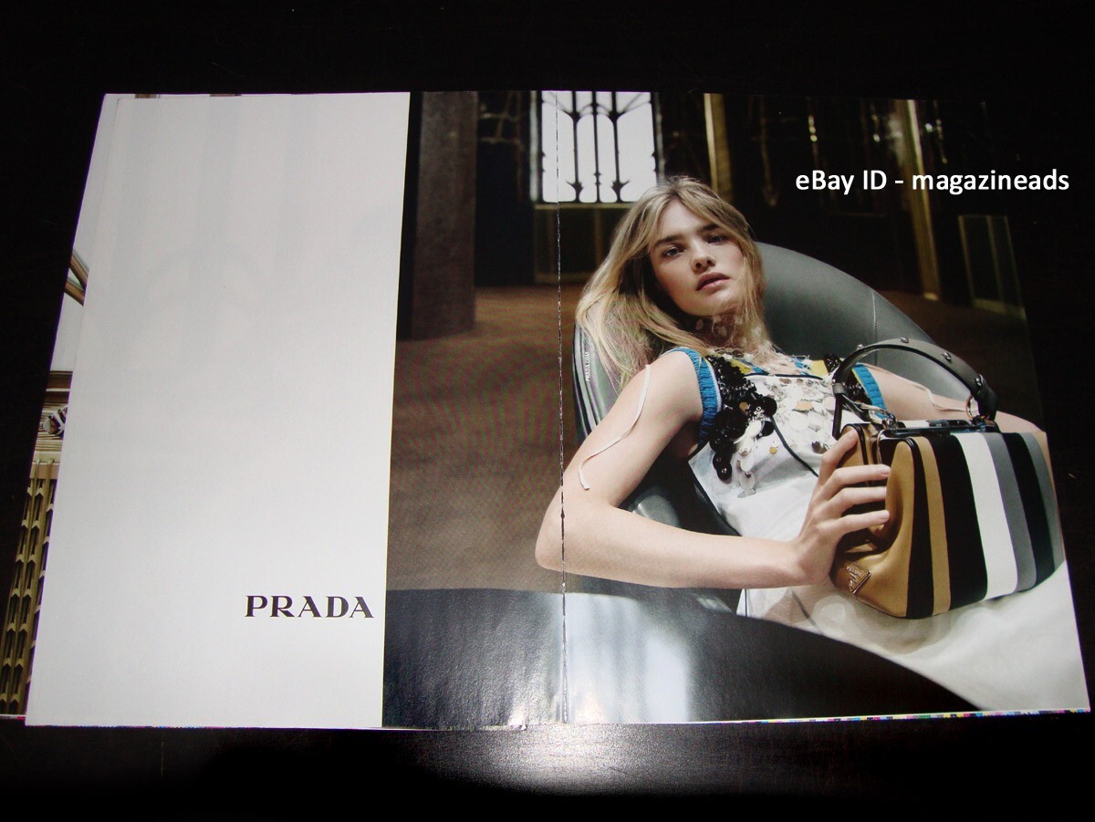 PRADA 4-Page PRINT AD Spring 2016 SASHA PIVOVAROVA Natalia Vodianova MEISEL