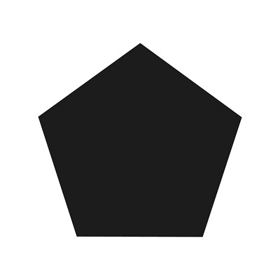 Pentagon Shape Vinyl Decal Polygon shape symbol Sticker