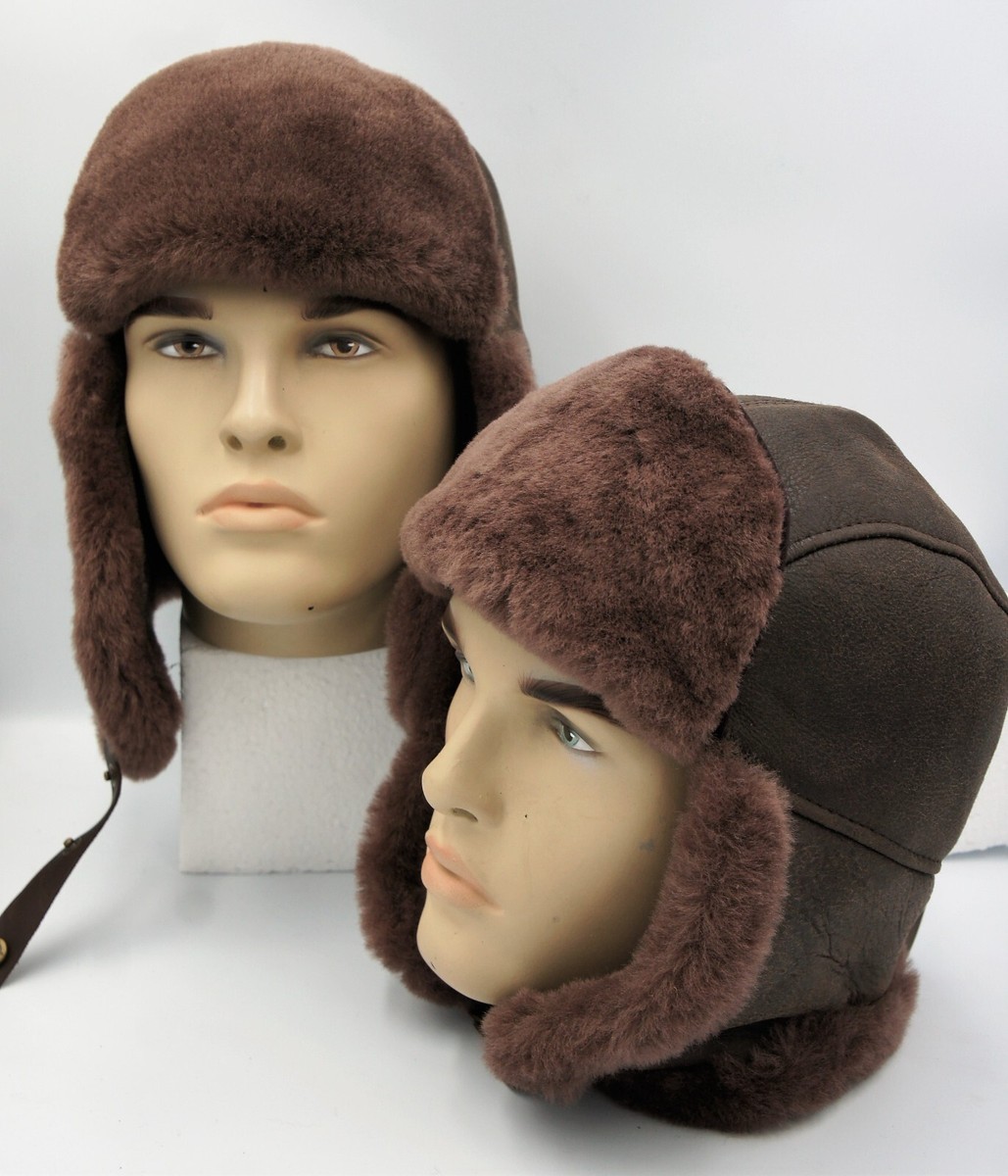 Cappello Pilota Aereo RUSSIAN STORE Cappello Di Pelle Invernale