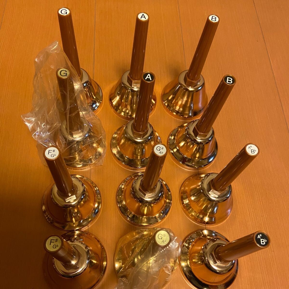 HANDBELL 25PCS HAND BELLS 25 UCHIDA MBG HANDBELL SET W/ BAG used eBay