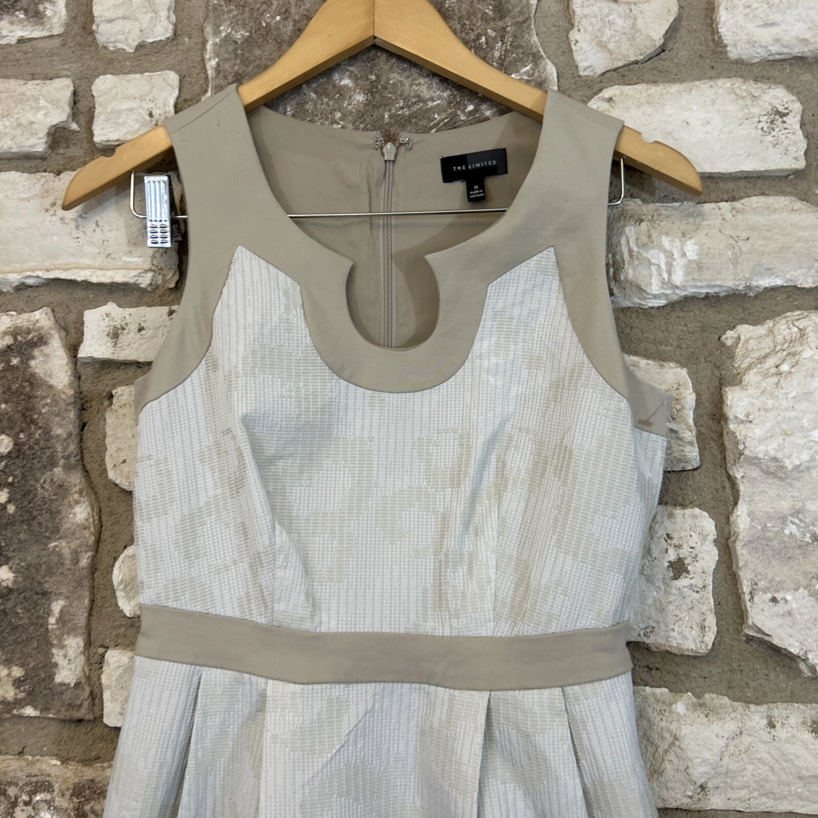 OFF WHITE The Limited Tubino Tg 0 XS Abito Senza Maniche Off White Beige