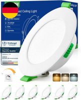 Homeow Led Einbaustrahler 230V Flach 7W 600LM, Dimmbar Led Spots Warmweiß 2700K