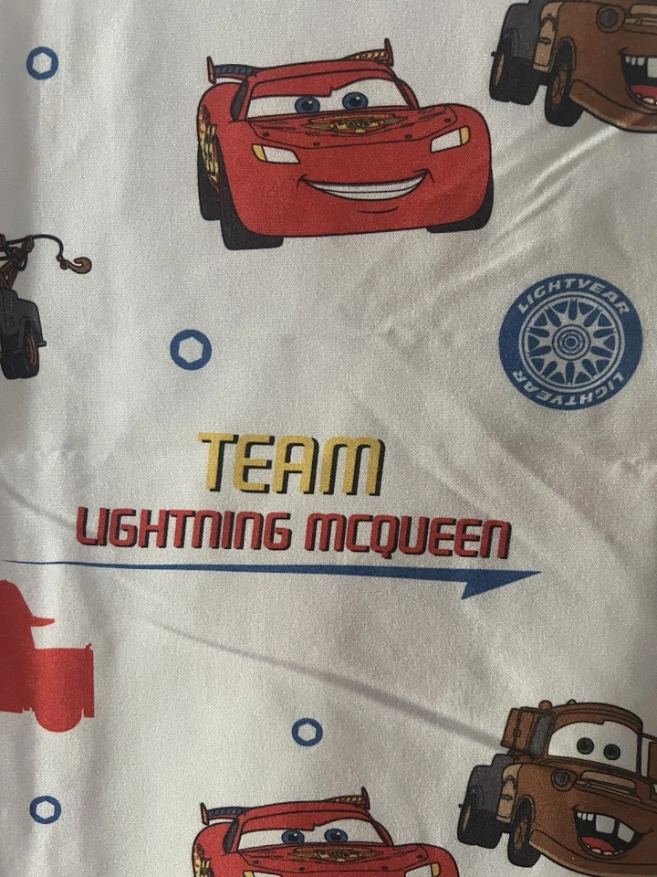 *WOW* Disney Pixar CARS Team McQueen Microfibra Cuna Niño Cama Sábana Plana, C12 Foto 3 de 4