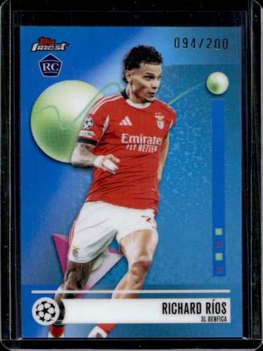 2025-26 Topps Finest Richard Rios Common RC Blue Refractor #/200
