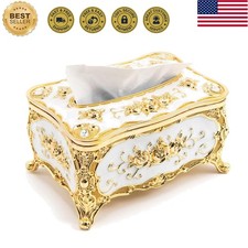 Tissue Box Holder, Retro Tissue Box Cover Rectangle for Car, Office, and Home...