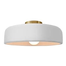 Justice Design Group CER-6345-WHT-BRSS - Ceiling Fixtures Indoor Lighting