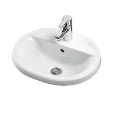 Image of Ideal Standard Concept Oval Countertop Basin 550mm Wide 1 Tap Hole