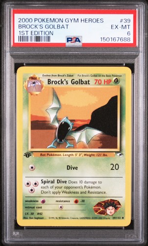 Brock's Golbat (1st Edition) graded PSA 6 for sale on eBay