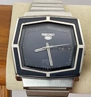 Vintage Hexagon Seiko 5 Automatic Blue Dial Day/Date Men's Watch Lot 104