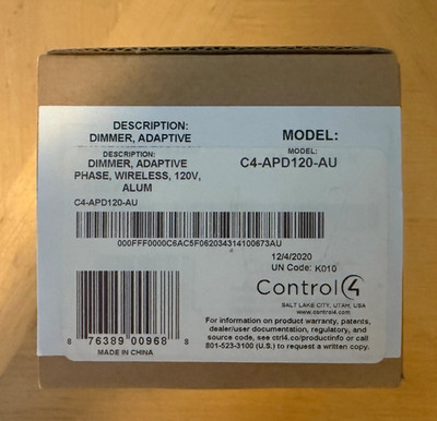 Control4 C4-APD120-AU Aluminum Dimmer BRAND NEW