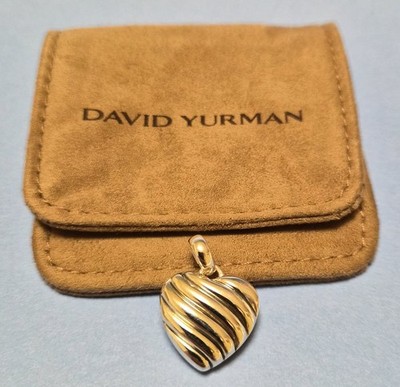 [NEU mit Zertifikat] David Yurman geformtes Herz Medaillon Sterlingsilber, 23 mm