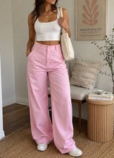 NWT ZARA PINK FULL LENGHT PANTS